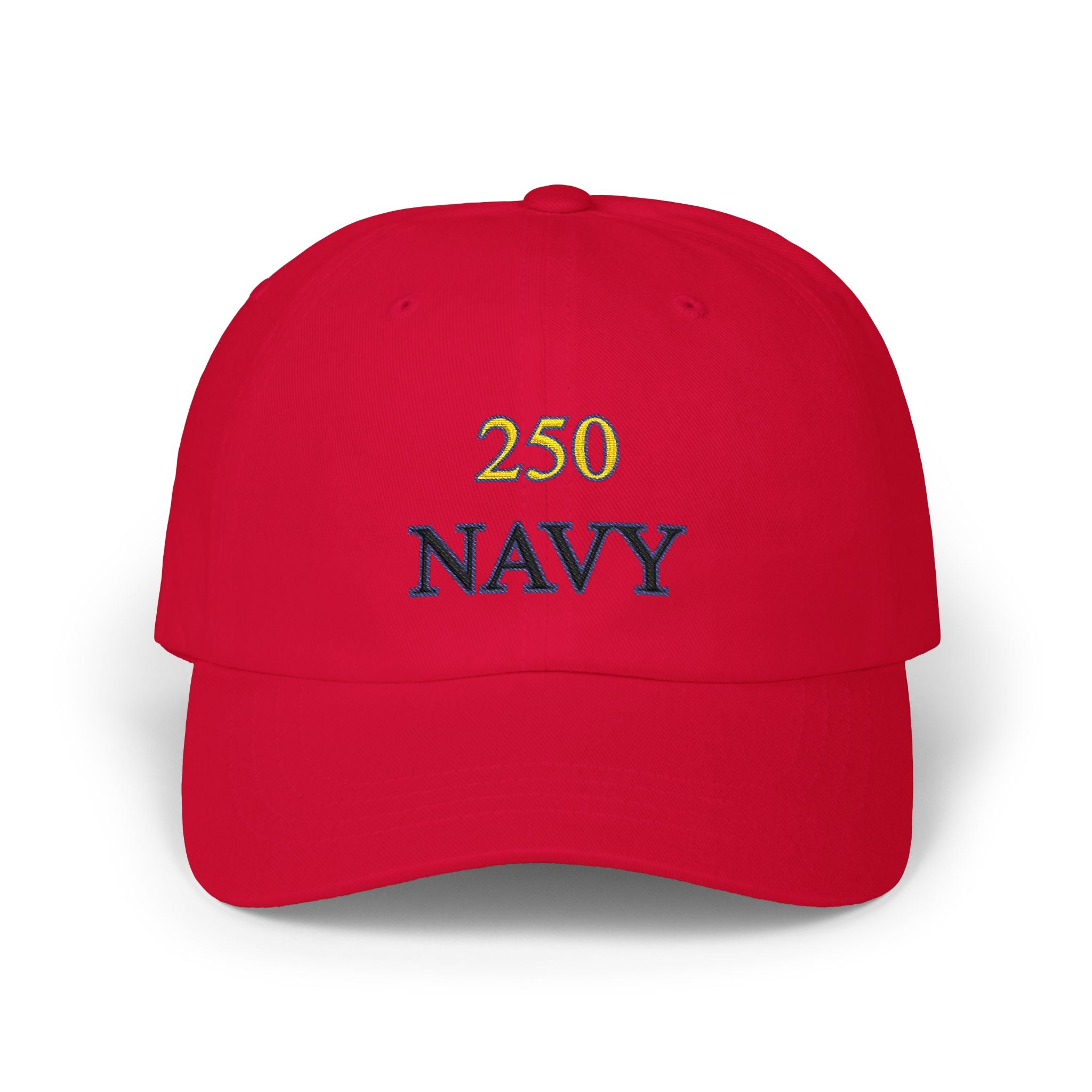 Navy 250 Embroidered Dad Cap — Classic Military Baseball Hat