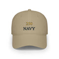 Navy 250 Embroidered Low Profile Baseball Cap — Military Tribute Hat for Veterans & Supporters