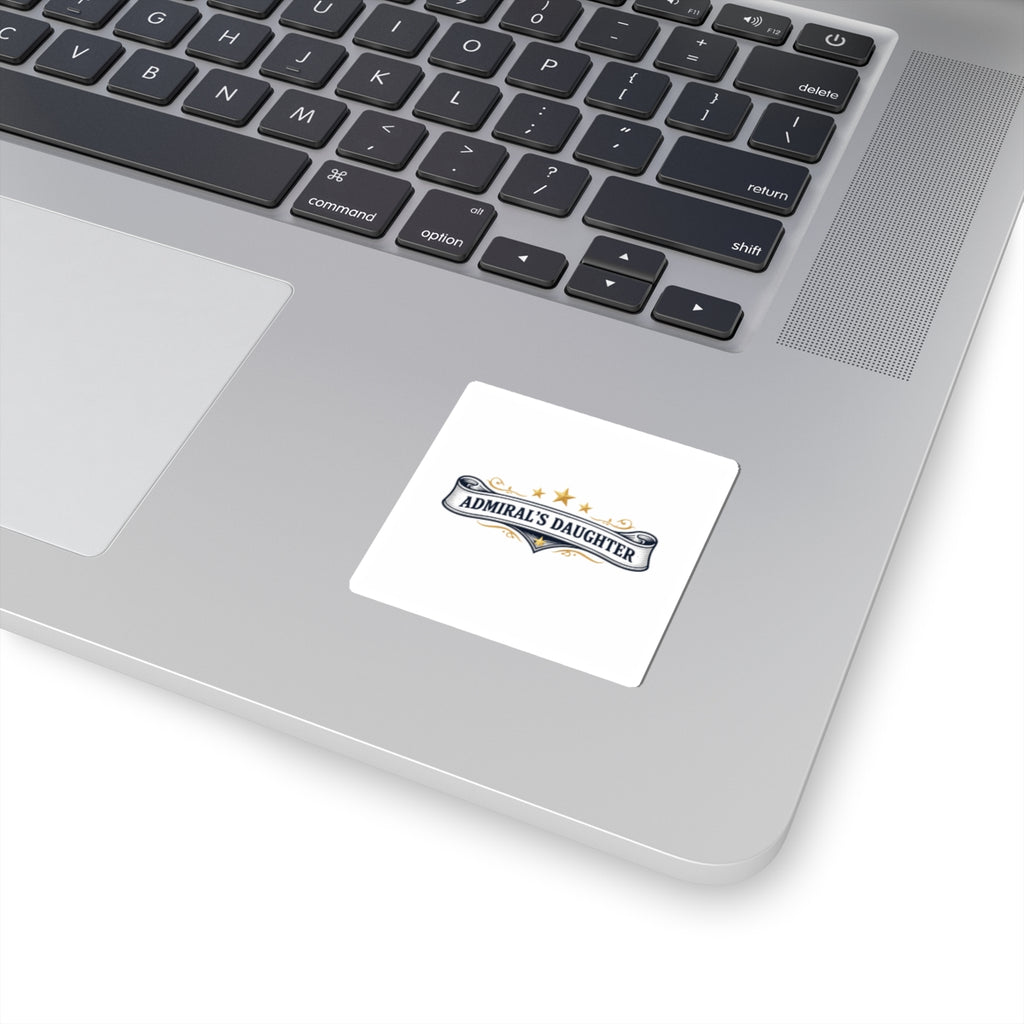 Admiral's Daughter Kiss-Cut Sticker — Nautical Ribbon Emblem