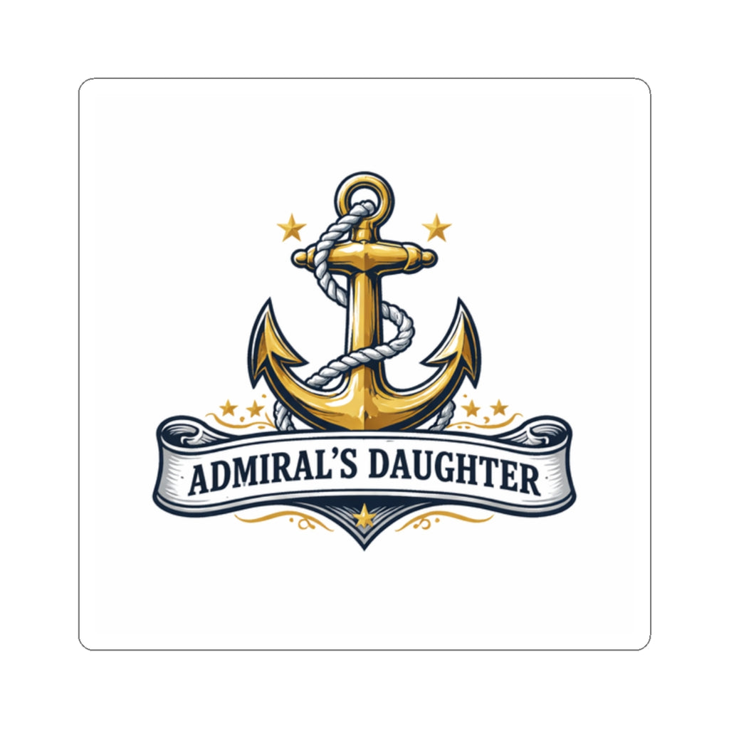 Admiral's Daughter Anchor Sticker — Nautical Kiss-Cut Decal