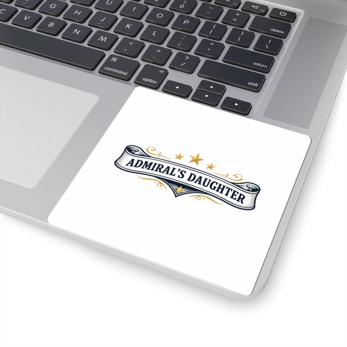 Admiral's Daughter Kiss-Cut Sticker — Nautical Ribbon Emblem