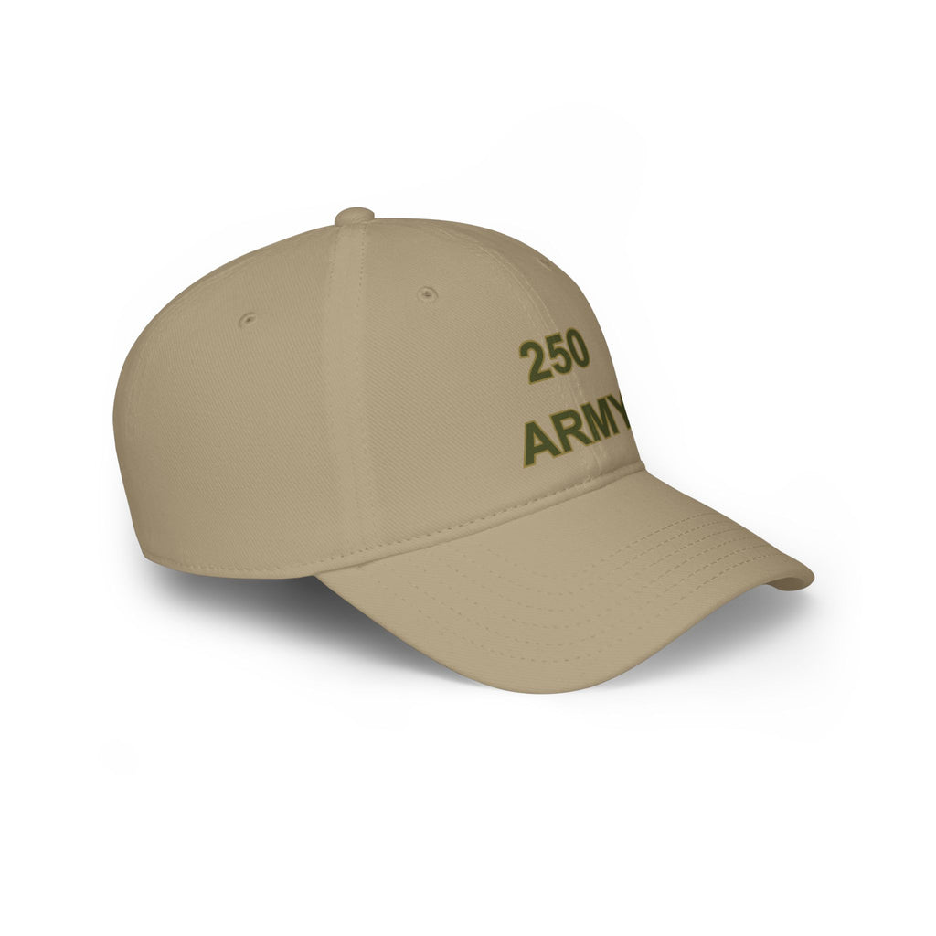 250 Army Embroidered Baseball Cap — Military Tribute Low Profile Hat