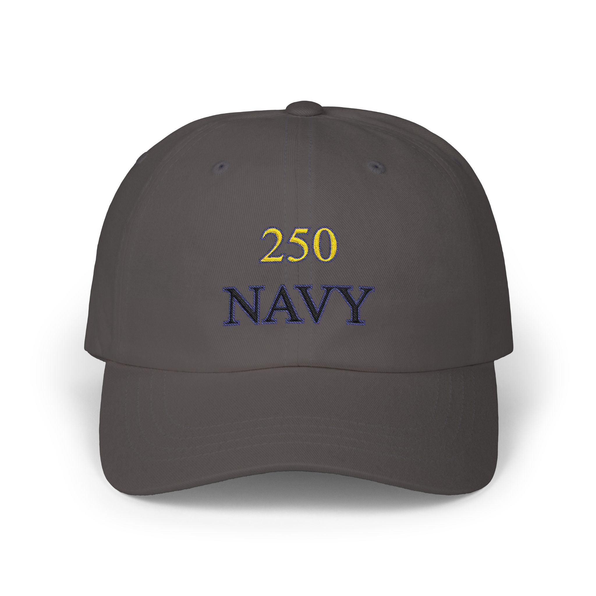 Navy 250 Embroidered Dad Cap — Classic Military Baseball Hat