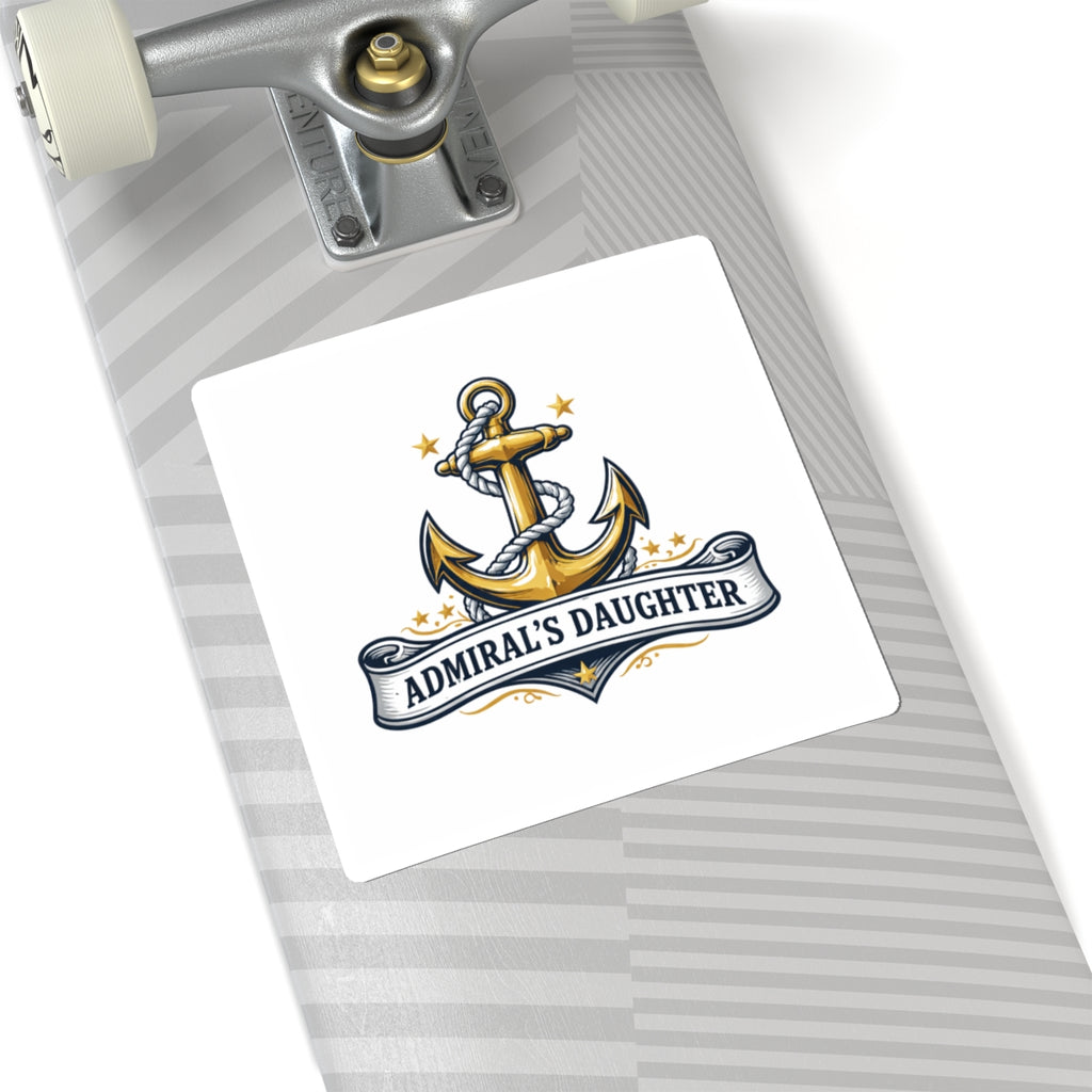 Admiral's Daughter Anchor Sticker — Nautical Kiss-Cut Decal