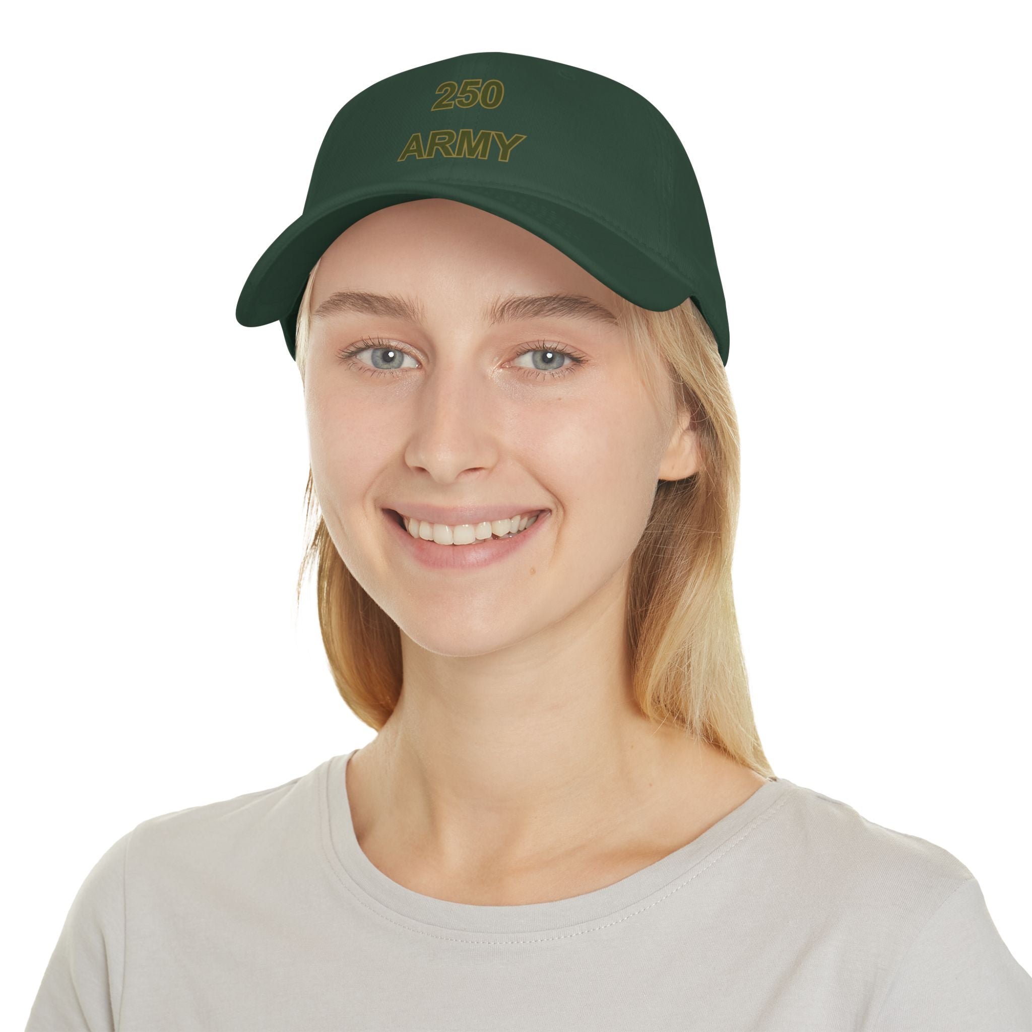 250 Army Embroidered Baseball Cap — Military Tribute Low Profile Hat