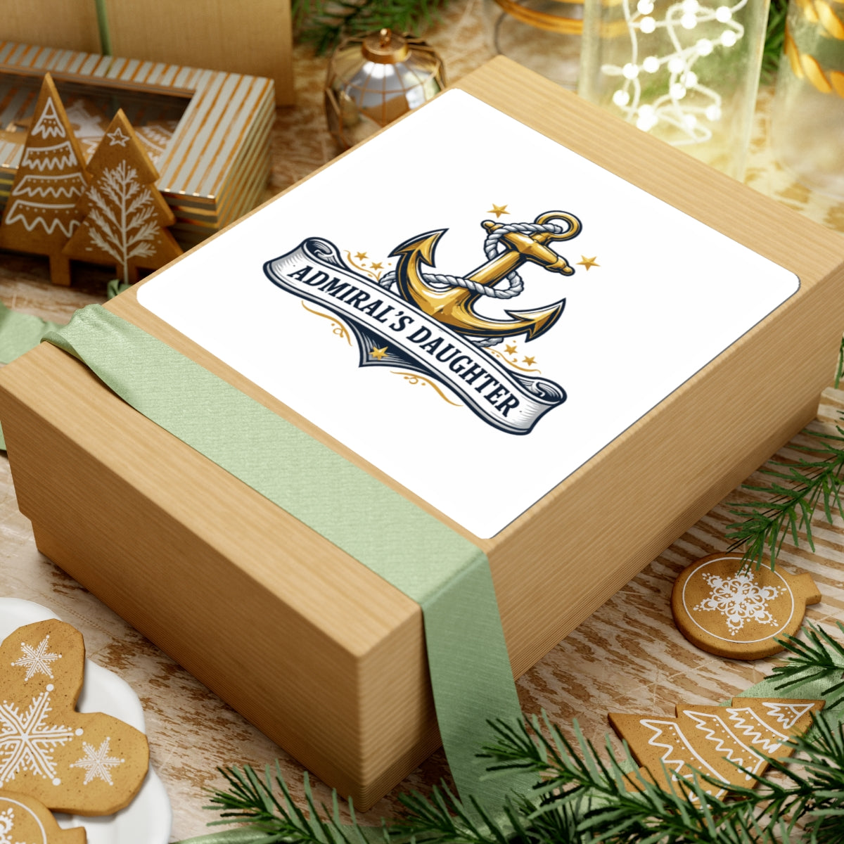 Admiral's Daughter Anchor Sticker — Nautical Kiss-Cut Decal
