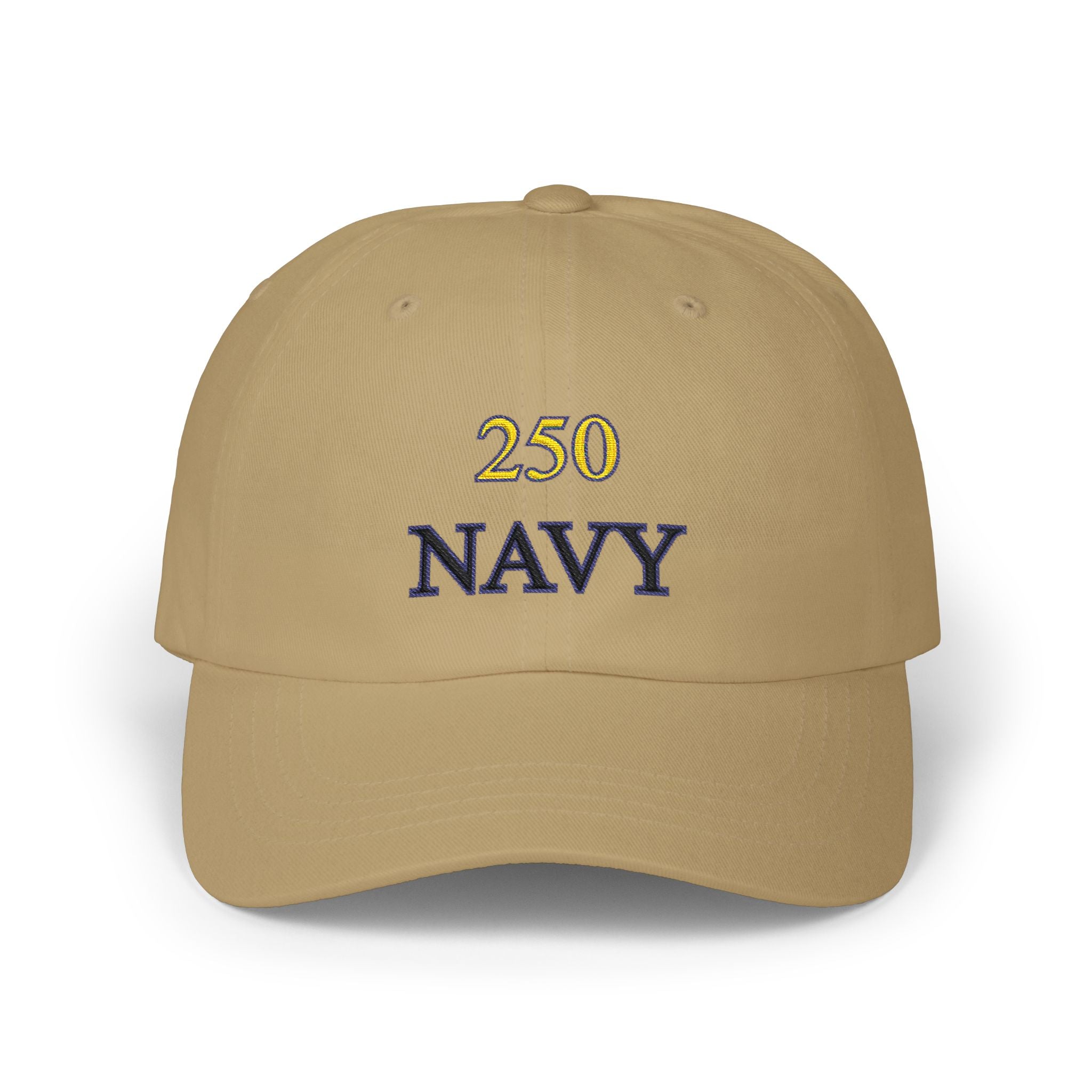 Navy 250 Embroidered Dad Cap — Classic Military Baseball Hat