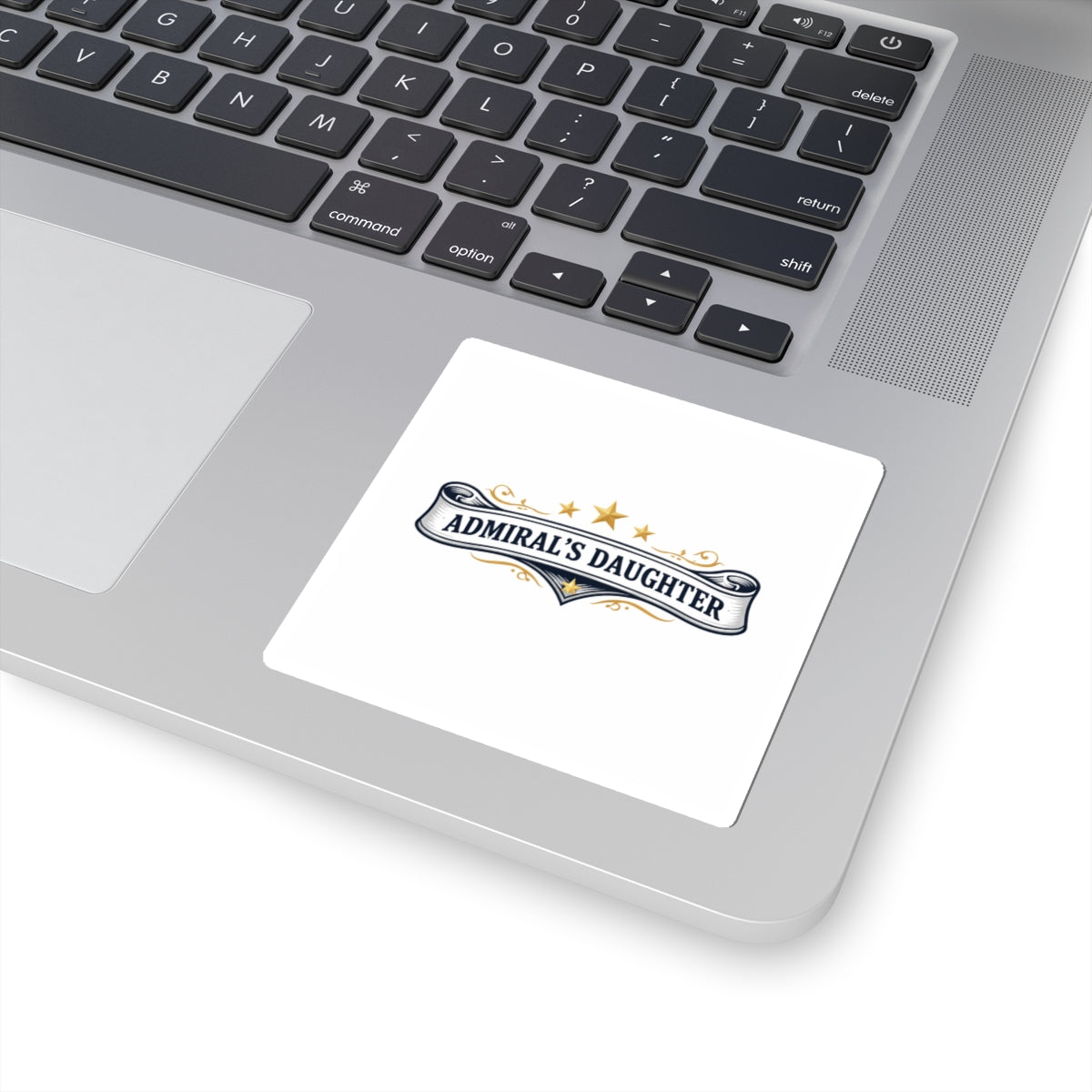 Admiral's Daughter Kiss-Cut Sticker — Nautical Ribbon Emblem