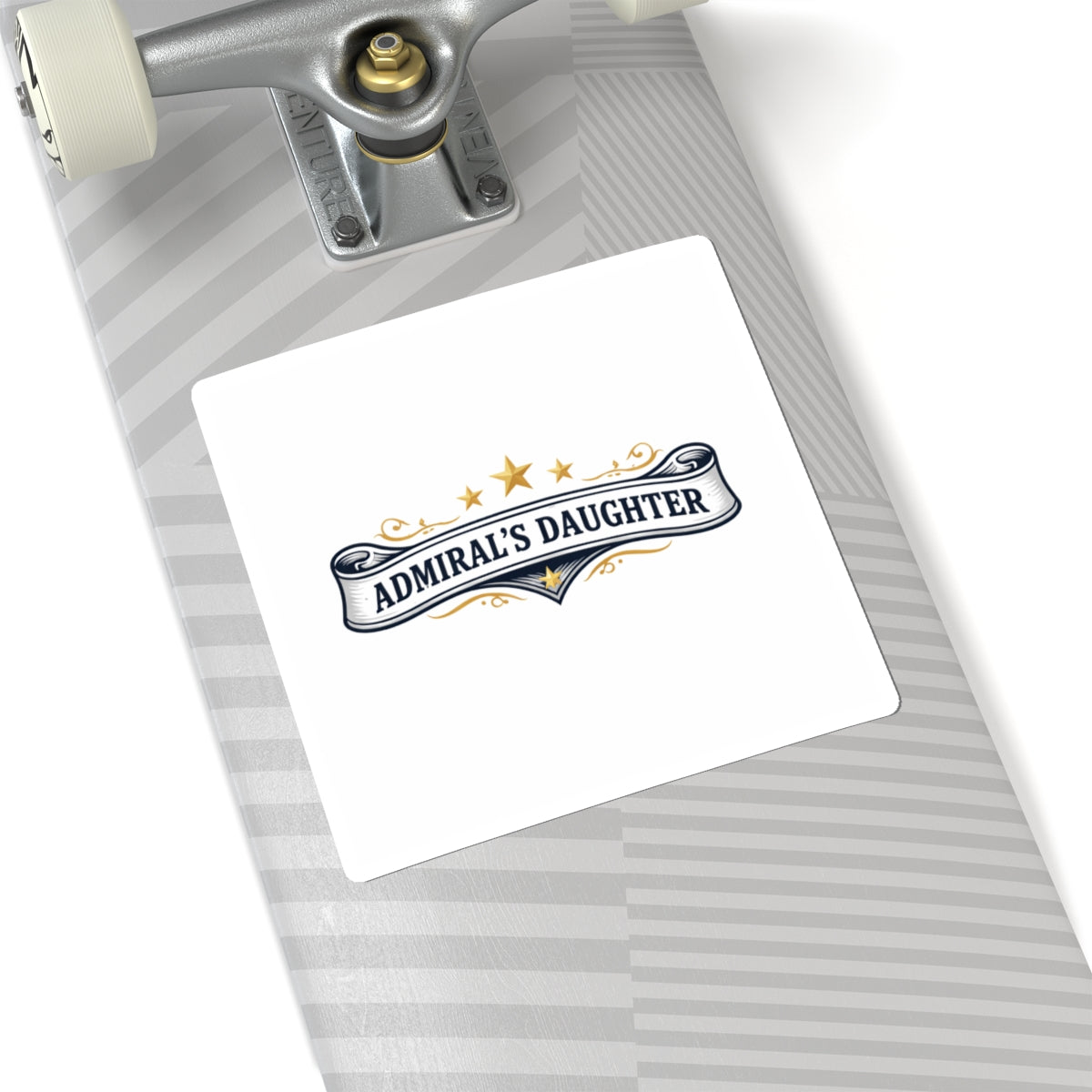 Admiral's Daughter Kiss-Cut Sticker — Nautical Ribbon Emblem