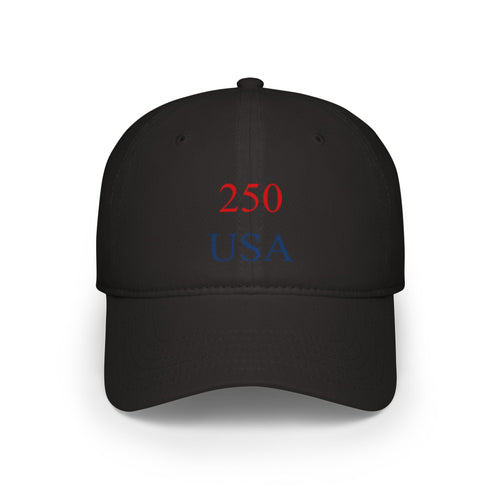 250 USA Baseball Cap — Patriotic Low Profile Dad Hat